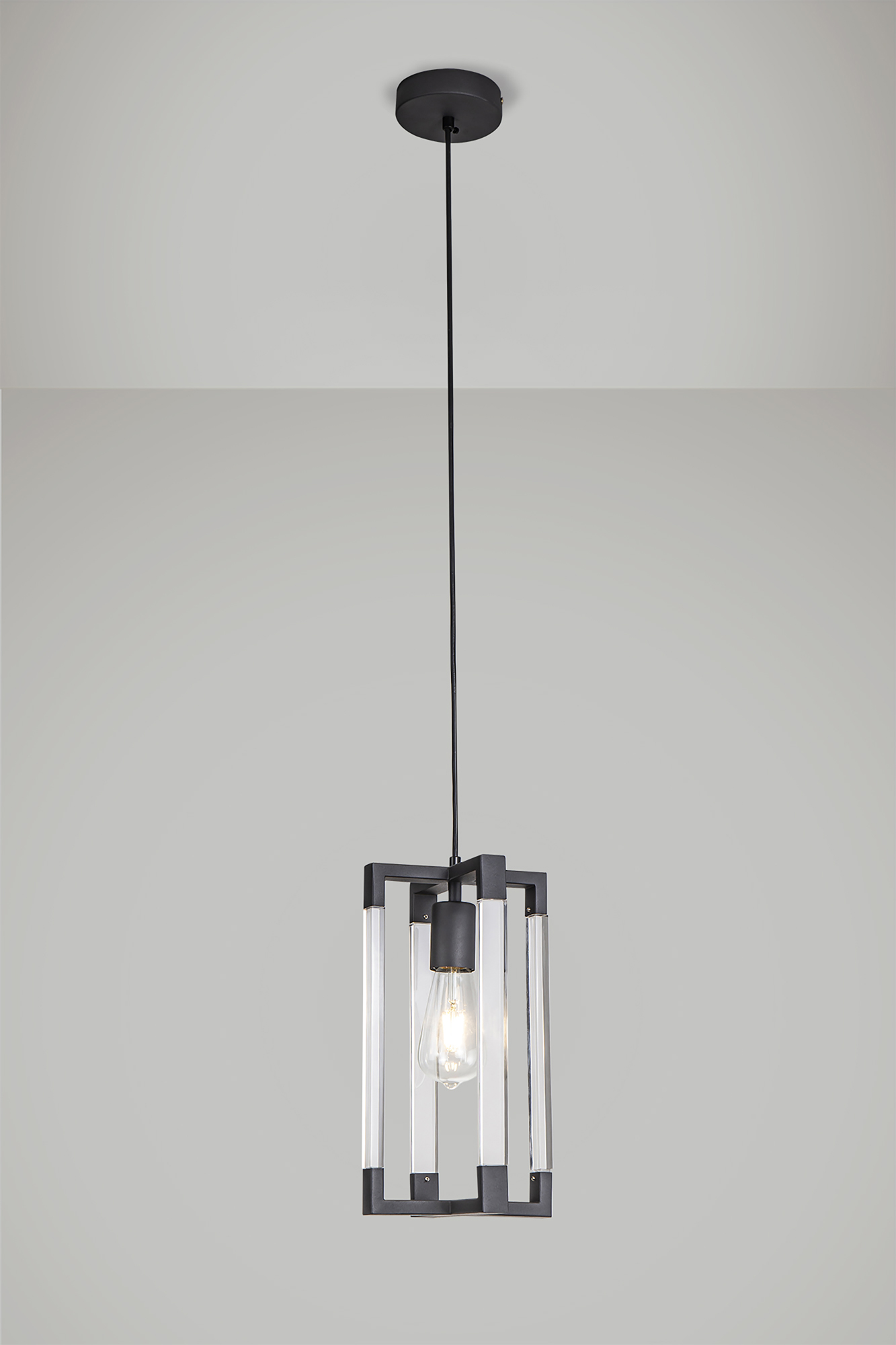 Canto Graphite Ceiling Lights Diyas Single Pendant